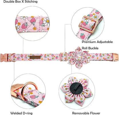 Lionheart glory Dog Collar Flower Collar Pink Dog Collar - Image 2