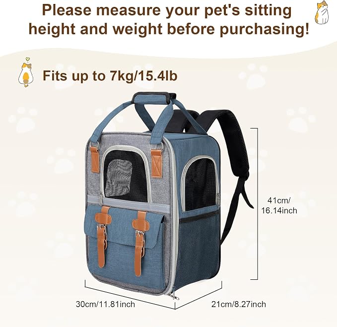 ‌YooxArmor Cat Carrier Backpack, Airline Approved Mesh Dog Backpack - Image 2