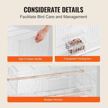 VEVOR 30-inch Flight Bird Cage, Stackable Bird Cage - Image 6