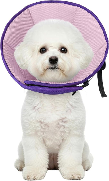 Dog Cone Collar Soft Cone for Medium Dogs After Surgery Adjustable Elizabethan by Allroaring