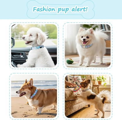 Cotton Collar for Dog，Soft Adjustable Dog Collars for Medium Dogs, Cute Dog - Image 3