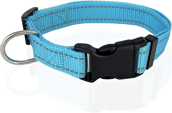 Adjustable Nylon Dog Collar, Reflective Collar 1 Inch 3/4 Inch 5/8 Inch Wide by TAIDA