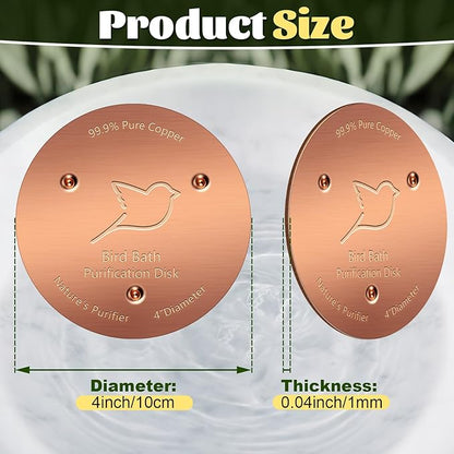 NNG 3 Pack Bird Bath Copper Disk, 1mm Thick Reinforced 99.9% Pure Copper Bird - Image 5