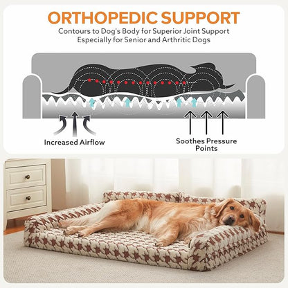 FURTIME Orthopedic Dog Beds Large Sized Dog, XL Washable Memory Foam Pet Couch - Image 2