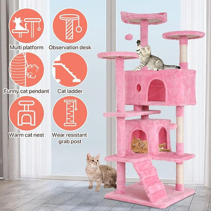 54in Cat Tree Cat Climbing Tower - Image 6