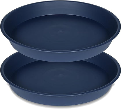 2 Pack of 16 17 inch Plant Saucer, 2.3" Depth, Plant Trays by Bleuhome
