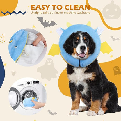 IEUUMLER Inflatable Recovery Dog Collar, Protective Donut Cone, Adjustable Soft - Image 7