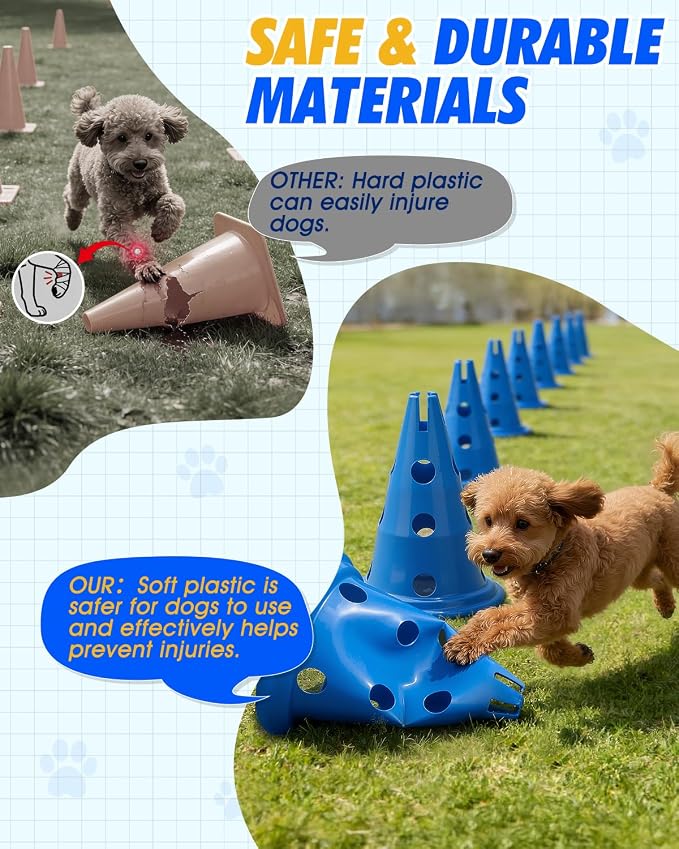 Dog Agility Hurdle Cone Set, Dog Agility Course Backyard Set - Image 6