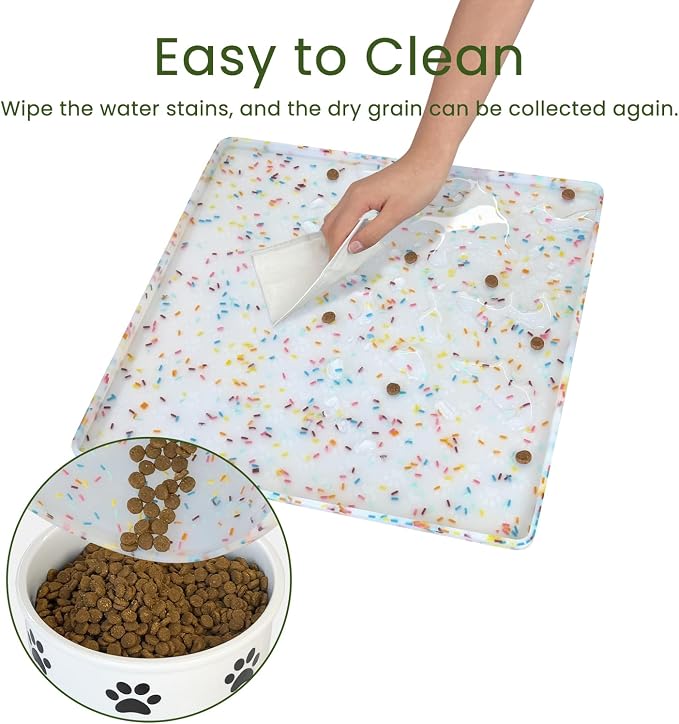 Ptlom Dog Food Mat Anti-Slip Dog Bowl Mats - Image 6