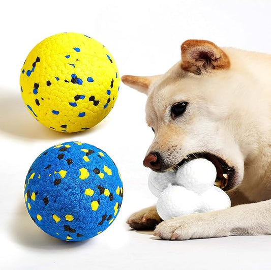 3.9'' Dog Balls Tennis Ball for Aggressive Chewers, Atom Teething Balls Dog by KittyandDogFunwithKimee