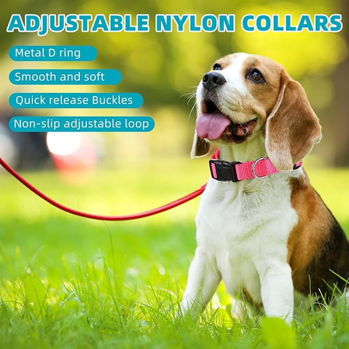 Amylove 27 Pcs Dog Collar Bulk Adjustable Nylon Puppy Collar - Image 3