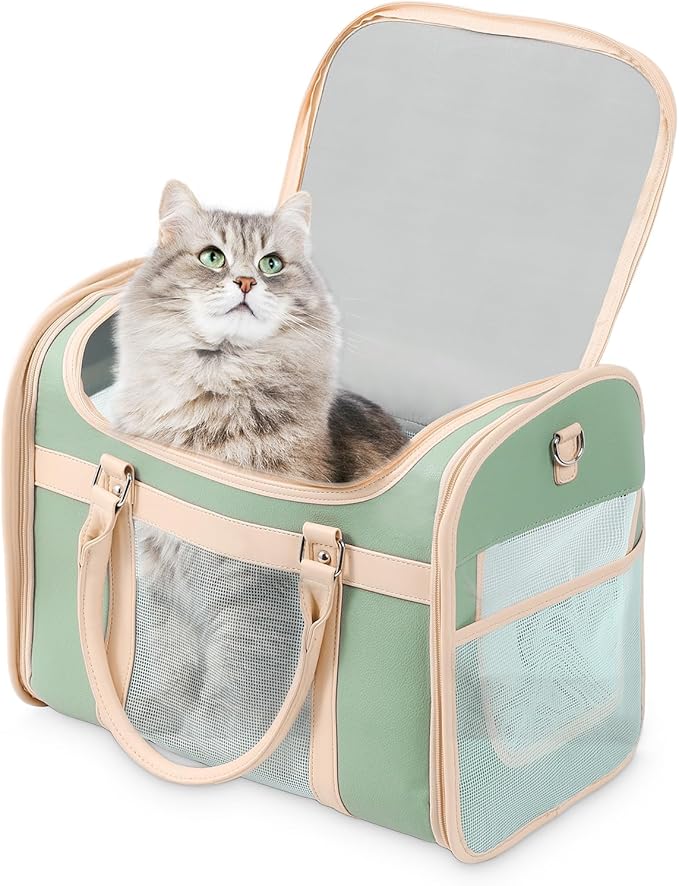 Airline Approved Pet Carrier Backpack, Waterproof PU Foldable Design - Image 8