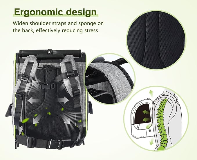 Pecute Cat Backpack Carrier Expandable, Pet Backpack - Image 5