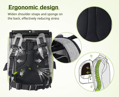 Pecute Cat Backpack Carrier Expandable, Pet Backpack - Image 5
