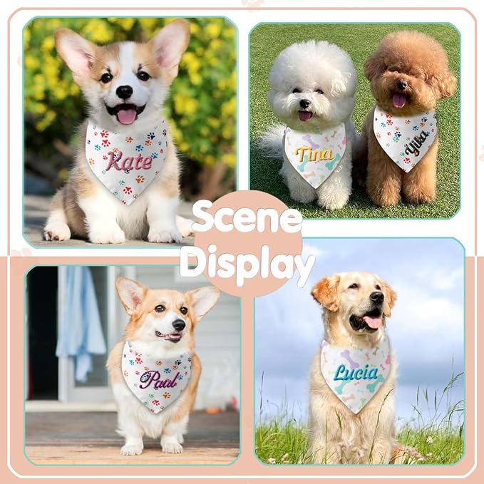 Personalized Dog Bandana Easter Custom Pet Scarf - Image 6