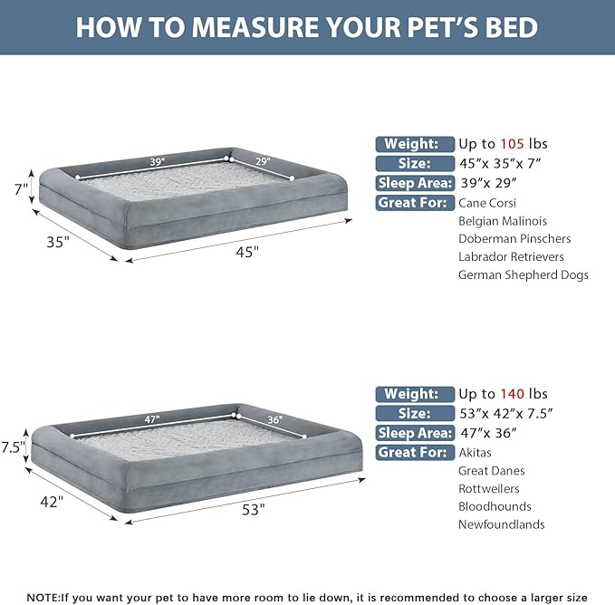 WNPETHOME XXL Extra Large Dog Bed, Washable Dog Couch - Image 5