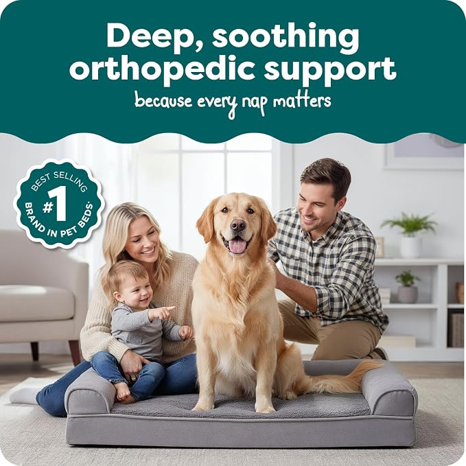 Furhaven Orthopedic Dog Bed for Large Dogs w/ Removable Bolsters & Washable - Image 2