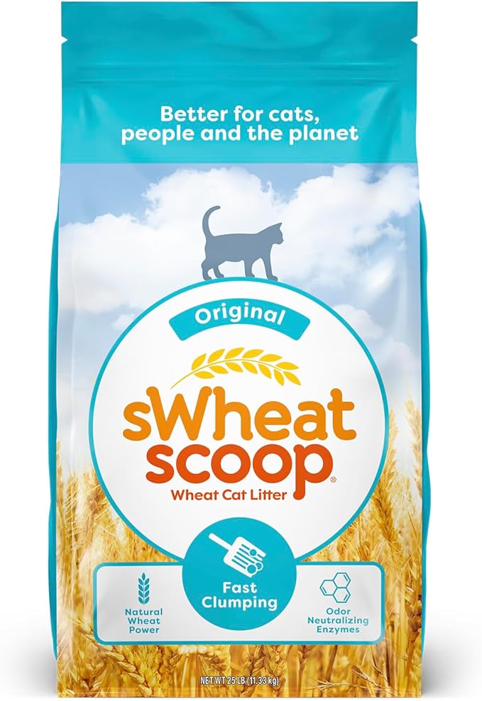 sWheat Scoop Natural Wheat Cat Litter, Fast Clumping by sWheatScoop