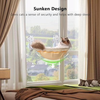 Cat Window Perch Cordless, Foldable & Stable Cat Beds- Breathable Cat Window - Image 2