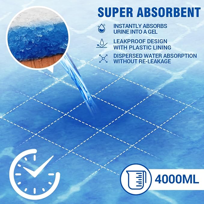 Bed Pads Disposable 40"X60" Super Absorbent Pee Pads, Oversized Underpads - Image 7