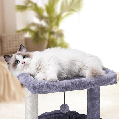 37.4" Cat Tree Tower with Twin Cat Condos - Image 3