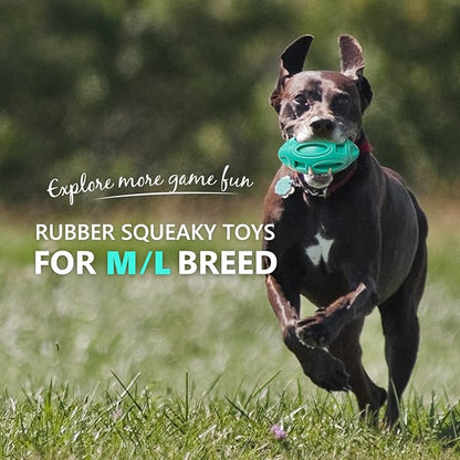 EASTBLUE Squeaky Dog Toys for Aggressive Chewers: Rubber Interactive Puppy Ball - Image 2