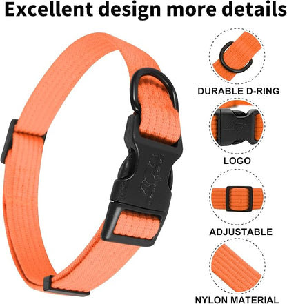 lynxking Dog Collar Soft Padded Breathable Cotton Solid Color Strong Adjustable - Image 3