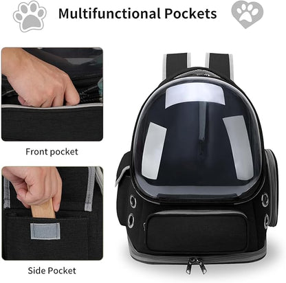 Cat Backpack Carrier for Cats and Small Dogs, Breathable Cat Bubble Backpack - Image 3