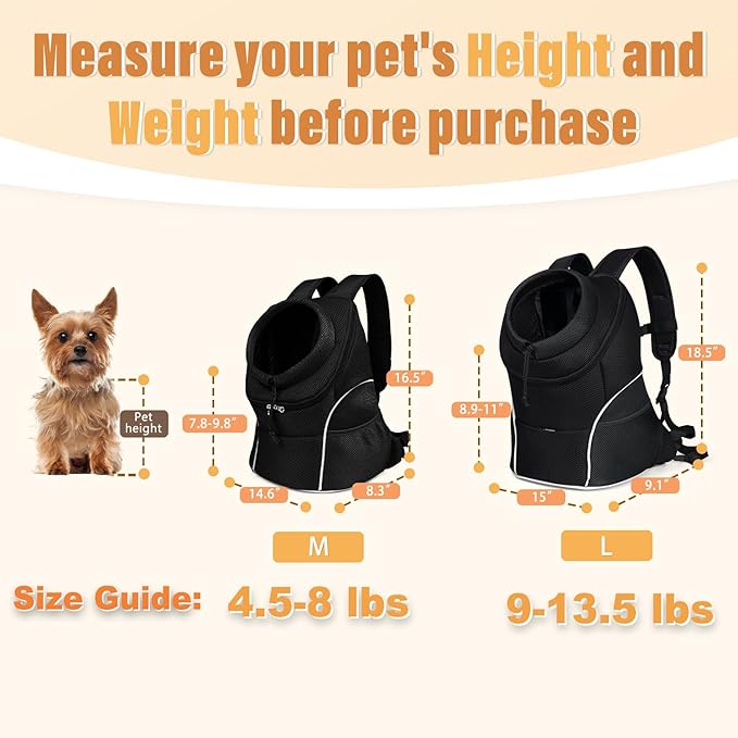 YUDODO Dog Front Carrier Backpack, Adjustable Breathable Pet Carrier - Image 2