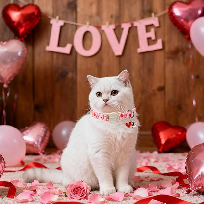 Valentine's Day Cat Collar, 2 Pack Cat Collars Breakaway - Image 6
