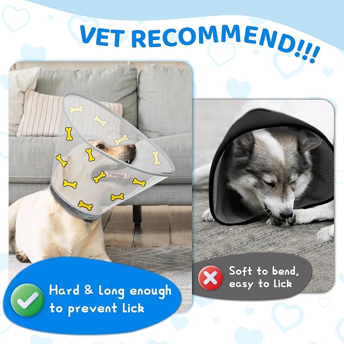 Supet Dog Cone Collar After Surgery to Stop Licking: Adjustable Recovery - Image 6