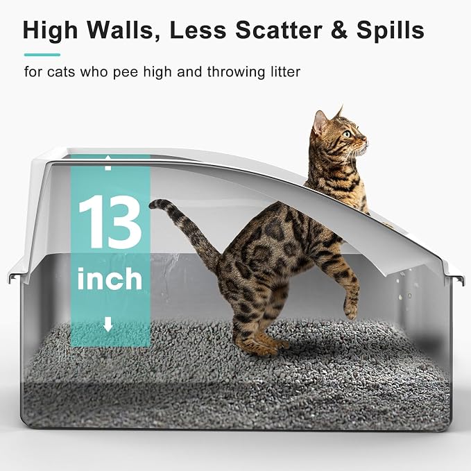 Stainless Steel Litter Box | XXL Deepened 8" Design Enclosed Box - Image 2