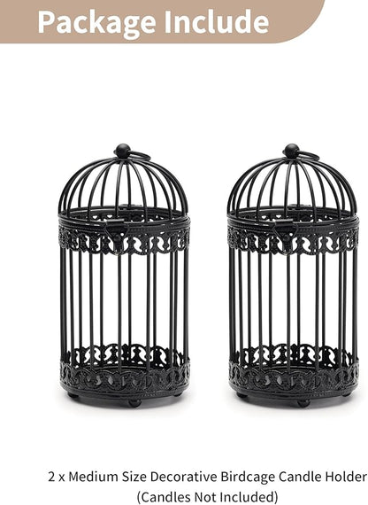 NUPTIO Black Decorative Bird Cage: Birdcage Hanging Lantern - Image 7
