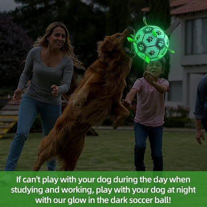 QDAN Glow in The Dark Dog Toys Soccer Ball - Image 4