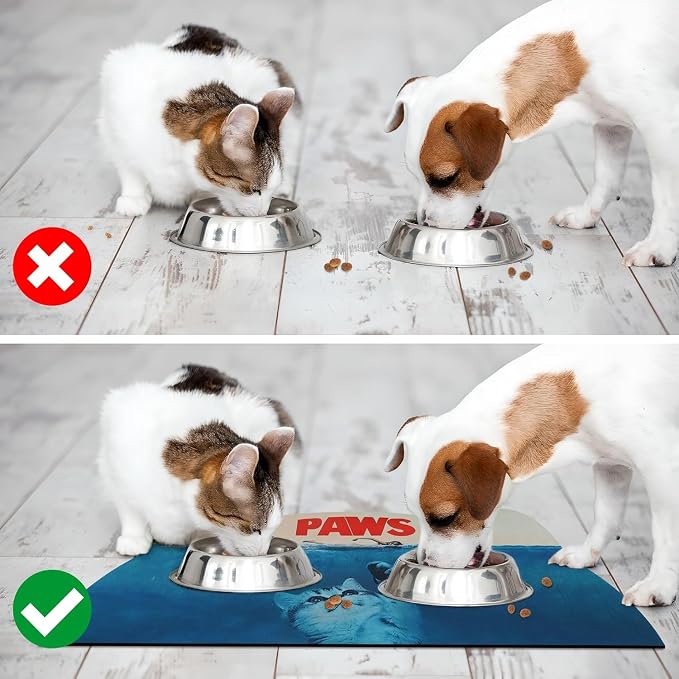 Cat Food Mat - Pet Feeding Mat for Floor, Waterproof, Super Absorbent, Dog - Image 5