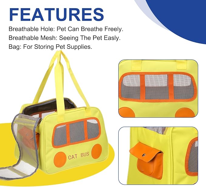 Pet Backpack Carrier, Portable and Ventilated, Oxford Cloth, Dogs Cats and - Image 5