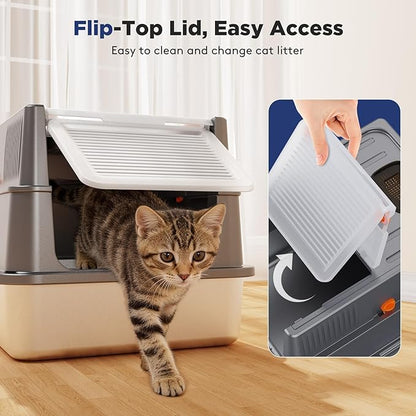 FURTIME Stainless Steel Litter Box - Image 4