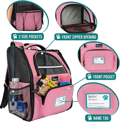 PetAmi Dog Backpack Carrier for Small Large Cat, Ventilated Pet Hiking Backpack - Image 3