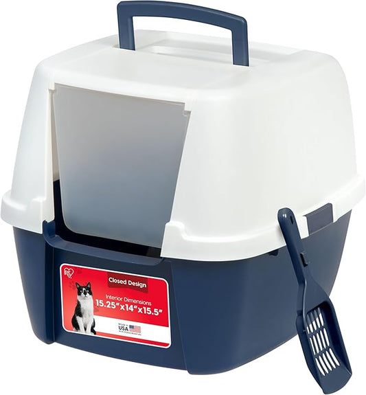 IRIS USA Cat Litter Box, Large Enclosure by IRISUSA