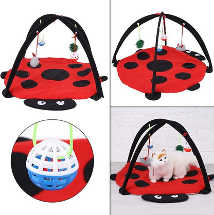 Foldable Cat Activity Play Mat Tent, Cat Activity Center Pet Kitten Cushion Bed - Image 8