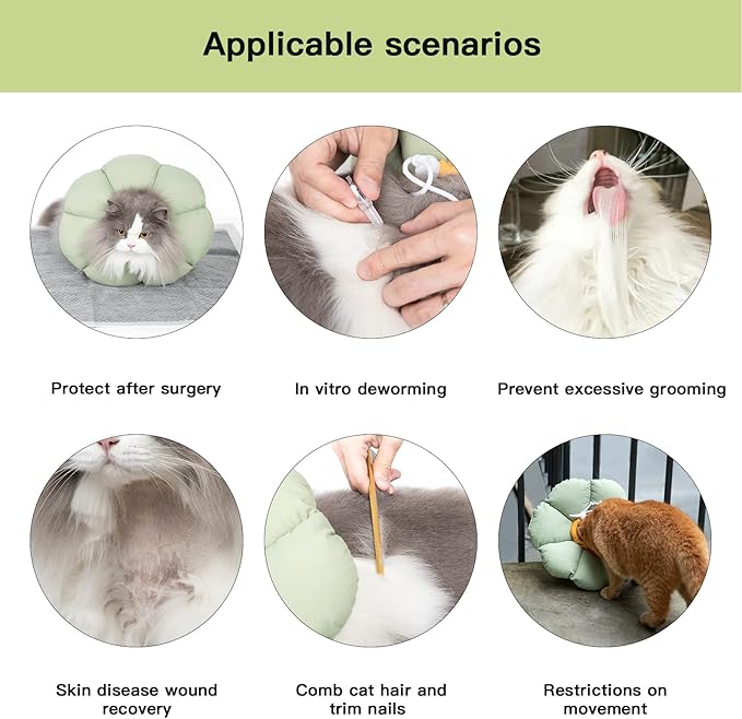 Cat Cone Collar, Cute Waterproof Cat Recovery Collar, Anti-Bite Lick Wound - Image 4
