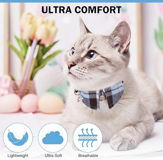 Cat Collar with Bells Breakaway, Bowtie Cat Collar - Image 5