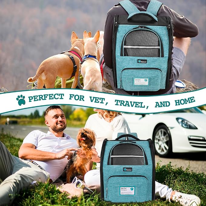 PetAmi Dog Backpack Carrier for Small Large Cat, Ventilated Pet Hiking Backpack - Image 7