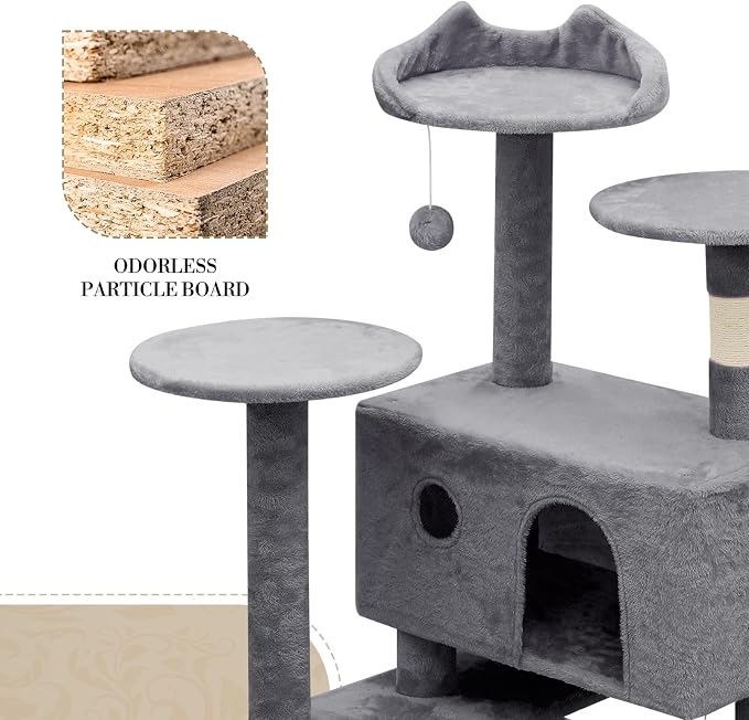 Athena Collection Cat Tree, 77 Inch Cat Tower - Image 4