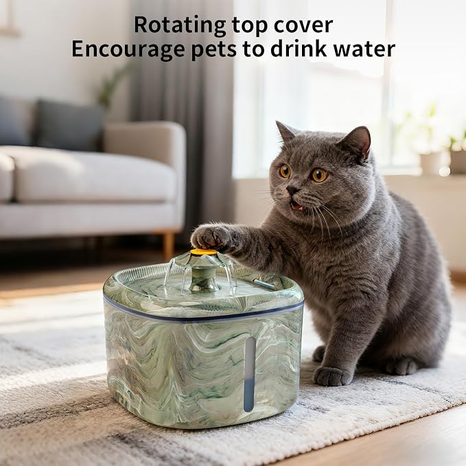 Cat Water Fountain, 2.5L/84oz Cat Fountain - Image 3