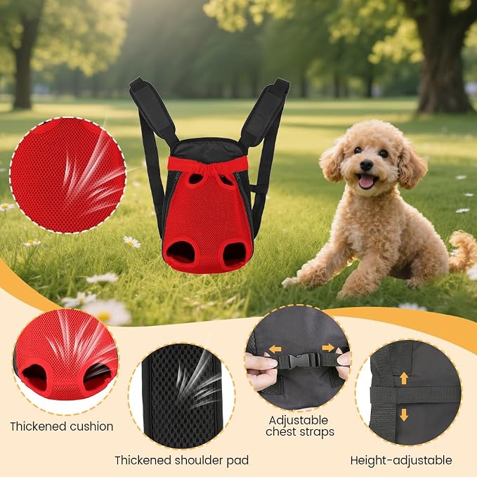 Inspack Dog Backpack Carrier/Cat Carrier, Adjustable Pet Front Carriers Travel - Image 4