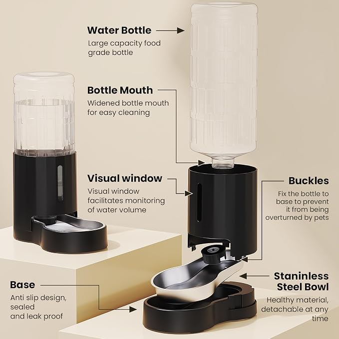 CZPET 2.5 Gallon Dog Water Bowl Dispenser, Automatic Dog and Cat Water Dispenser - Image 6