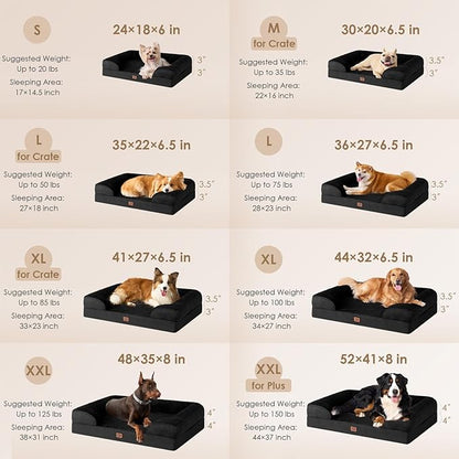 EHEYCIGA Orthopedic XL Dog Beds, Waterproof Memory Foam Dog Bed - Image 2