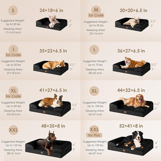 EHEYCIGA Orthopedic XL Dog Beds, Waterproof Memory Foam Dog Bed - Image 2