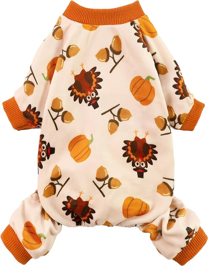 Fitwarm Thanksgiving Turkey Dog Pajamas, Funny Dog Winter Clothes by Fitwarm